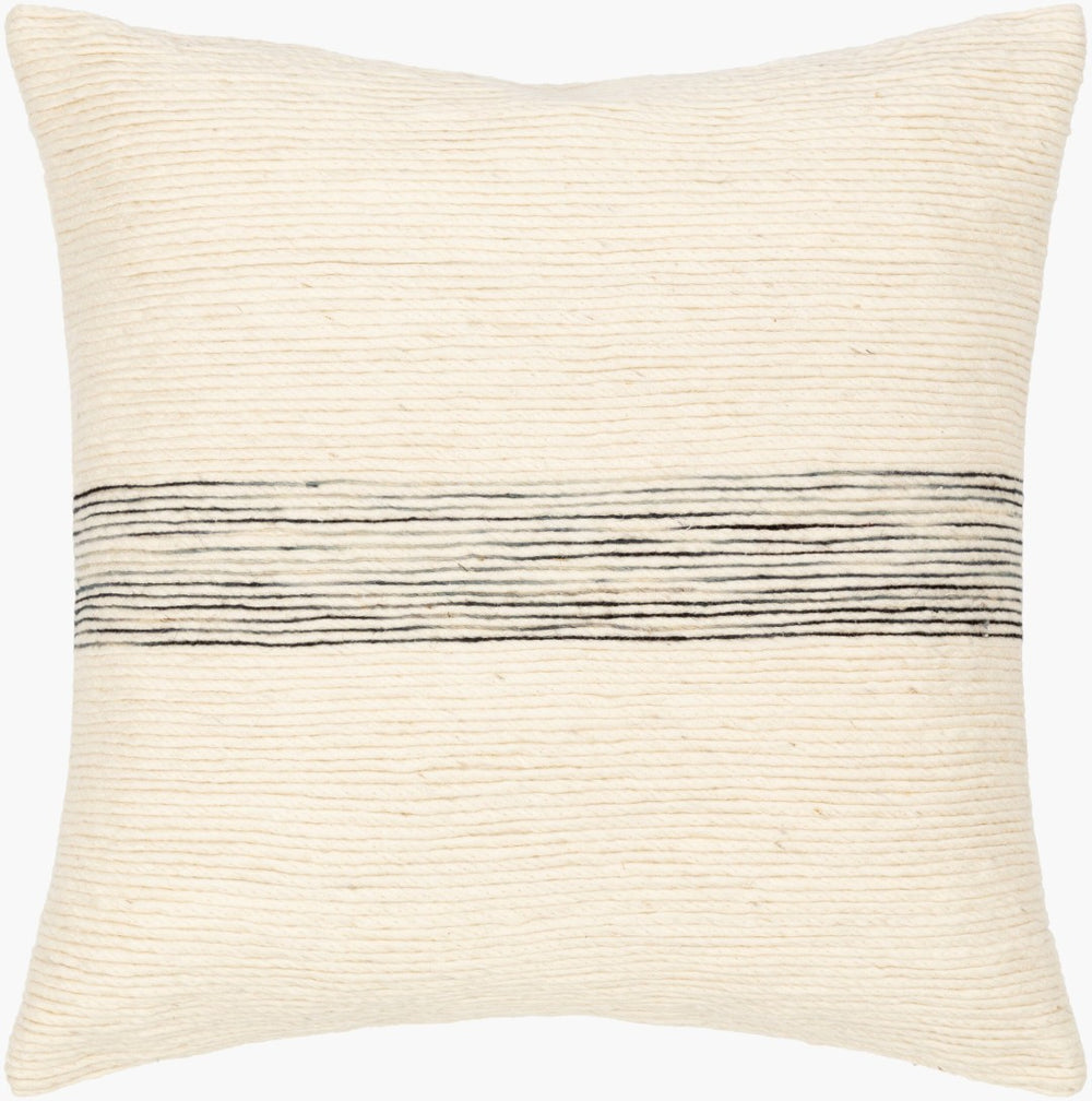 Livabliss Carine Cotton Wool Blend Square Accent Pillow Woven Minimalist Sofa Bedroom Decor CIE002-2222P