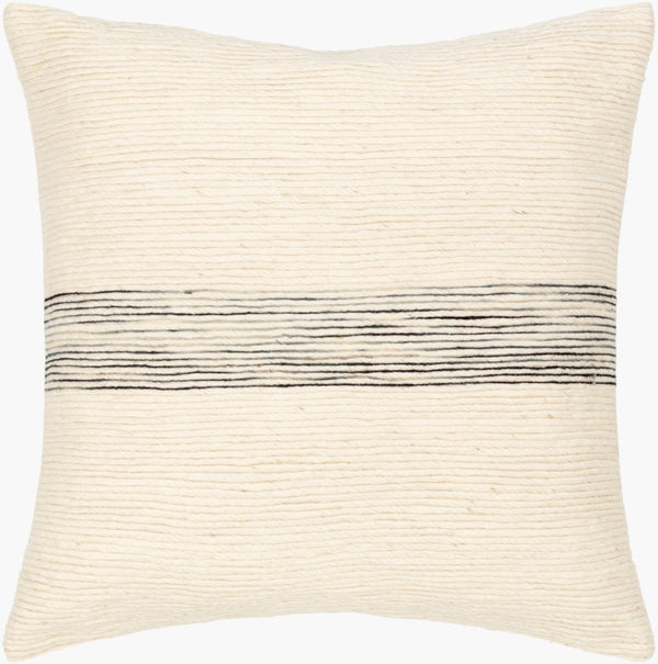 Livabliss Carine Cotton Wool Blend Square Accent Pillow Woven Minimalist Sofa Bedroom Decor CIE002-2222P