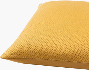 Surya Camilla 20"X20" Cotton Accent Pillow - Elegant Traditional Design For Chic Home Décor & Comfort Mustard Cotton,Cotton Cil001-2020p