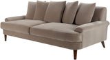 Cila CILA-002 29"H x 87"W x 40"D Sofa CILA-002  Upholstery: Medium Gray; Base: Dark Brown Surya