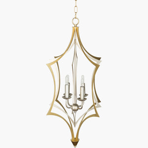 Surya Clarion 18" Modern Chandelier Light Fixture - Stylish Metal Design For Elegant Home Decor Revamp Fixture, Gold Iron Cio-001