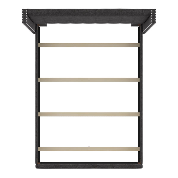 Homelegance By Top-Line Harlyn Tufted Linen Wingback Bed Dark Grey Linen