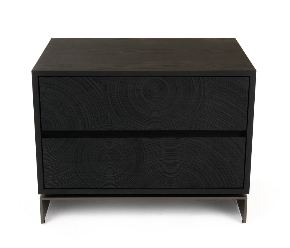 VIG Furniture Lamod Cirque - Modern Black Ash Nightstand VGVC-N2368