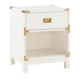 Jameson 1-Drawer Gold Accent Nightstand