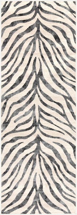 Livabliss City Geometric Polypropylene Accent Rug Machine Woven in Turkey for Modern Entryways Charcoal, Light 2'7" x 7'3" CIT2300-2773