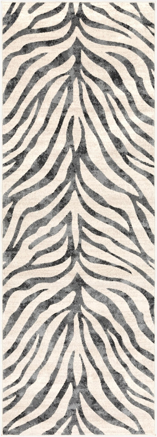 Livabliss City Geometric Polypropylene Accent Rug Machine Woven in Turkey for Modern Entryways Charcoal, Light 2'7" x 7'3" CIT2300-2773