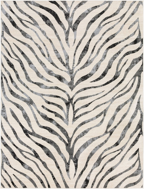 Livabliss City Geometric Polypropylene Accent Rug Machine Woven in Turkey for Modern Entryways Charcoal, Light 7'9" x 10'2" CIT2300-710103