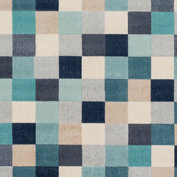 Livabliss City Geometric Accent Rug Polypropylene Machine Woven in Turkey for Entryway or Bedroom Aqua, Charcoal 2' x 2'11" CIT2310-23