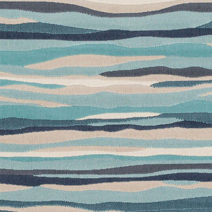 Livabliss City Geometric Polypropylene Area Rug Mid Century Modern Accent for Living Rooms Aqua, Light Bei 5'3" x 7'3" CIT2321-5373