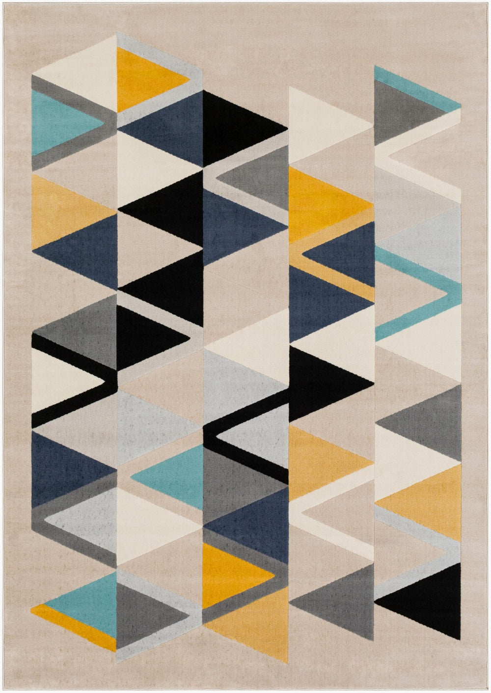 Livabliss City Geometric Machine Woven Polypropylene Area Rug for Living Room and Dining Space CIT2349-679