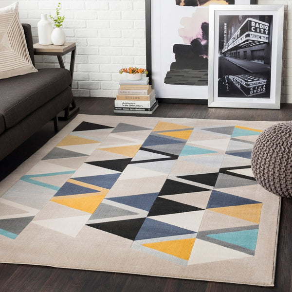 Livabliss City Geometric Machine Woven Polypropylene Area Rug for Living Room and Dining Space CIT2349-679