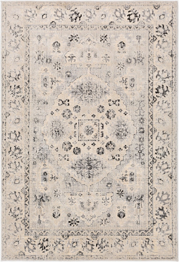 Livabliss City Machine Woven Polypropylene Runner Rug for Hallways Entryways and Bedside Areas Charcoal, Black 5'3" x 7'3" CIT2365-5373