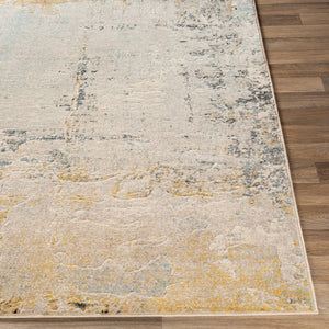 Livabliss City Machine Woven Polypropylene Runner Rug Mid-century Modern Hallway Entryway Accent Mustard, Aqua 5'3" x 7'3" CIT2378-5373