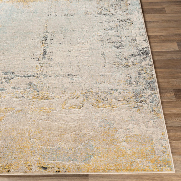 Livabliss City Machine Woven Polypropylene Runner Rug Mid-century Modern Hallway Entryway Accent Mustard, Aqua 5'3" x 7'3" CIT2378-5373