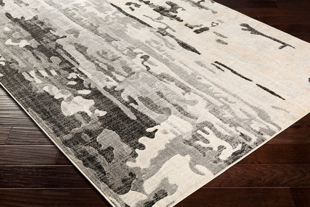 Livabliss City Collection Geometric Machine Woven Polypropylene Rug for Modern Entryways Charcoal, Light 2' x 2'11" CIT2383-23