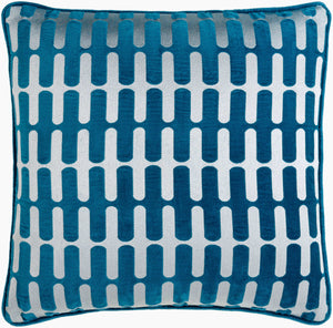 Surya Connecticut Modern Elegant 18" Accent Pillow - Soft Cotton Decor For Stylish Living Spaces! Deep Teal Cotton,Cotton Ciu002-1818d