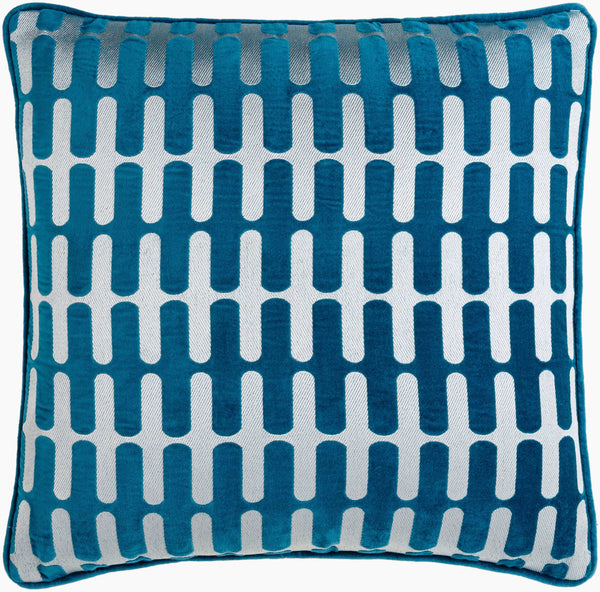 Surya Connecticut Modern Elegant 18" Accent Pillow - Soft Cotton Decor For Stylish Living Spaces! Deep Teal Cotton,Cotton Ciu002-1818d