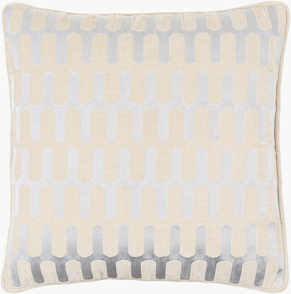 Surya Connecticut Modern Elegant 18" Accent Pillow - Soft Cotton Decor For Stylish Living Spaces! Oatmeal Cotton,Cotton Ciu005-2222p