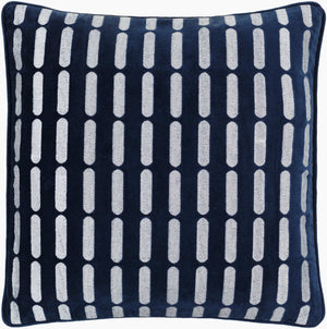 Surya Connecticut Modern Elegant 18" Accent Pillow - Soft Cotton Decor For Stylish Living Spaces! Dark Blue Cotton,Cotton Ciu007-2222p