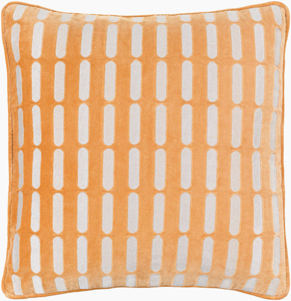 Surya Connecticut Modern Elegant 18" Accent Pillow - Soft Cotton Decor For Stylish Living Spaces! Mustard Cotton,Cotton Ciu009-2222p