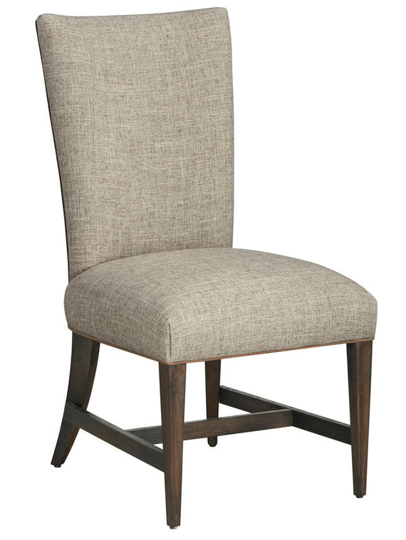 A.R.T. Furniture Set Of 2 - Woodwright Racine Transitional Upholstered Accent Chair In Lloyd Brown With Quilted Leather Detail - Set Of 2 Brown, Gray Parawood Solids,Quarter Sawn White Oak Veneer,Quilted Top,Grain Leather,And Upholstery 253206-2315