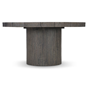 Bernhardt Bernhardt Carbonized Teak Madura Outdoor Dining Table — 60" Round Smoked Truffle Top, Metal Supports K1602