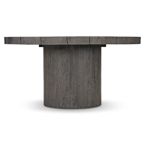 Bernhardt Bernhardt Carbonized Teak Madura Outdoor Dining Table — 60" Round Smoked Truffle Top, Metal Supports K1602