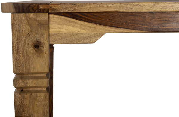 Porter Designs Porter Taos Solid Sheesham Wood 54" Square Counter Table - Timeless Craftsmanship & Artful Design Natural Wood 07-196-08-9027nl