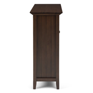 English Elm Acadian 39-Inch Wide Solid Wood Transitional Storage Cabinet With Adjustable Shelves & Glass Doors B136P159678