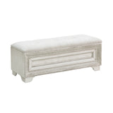 Camila Storage Bed Bench Natural with Cream Finish P269132S Pulaski Furniture