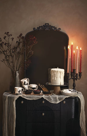 Lenox LX Collective Cake Plate Black, WHITE MARBLE,STONE 895302