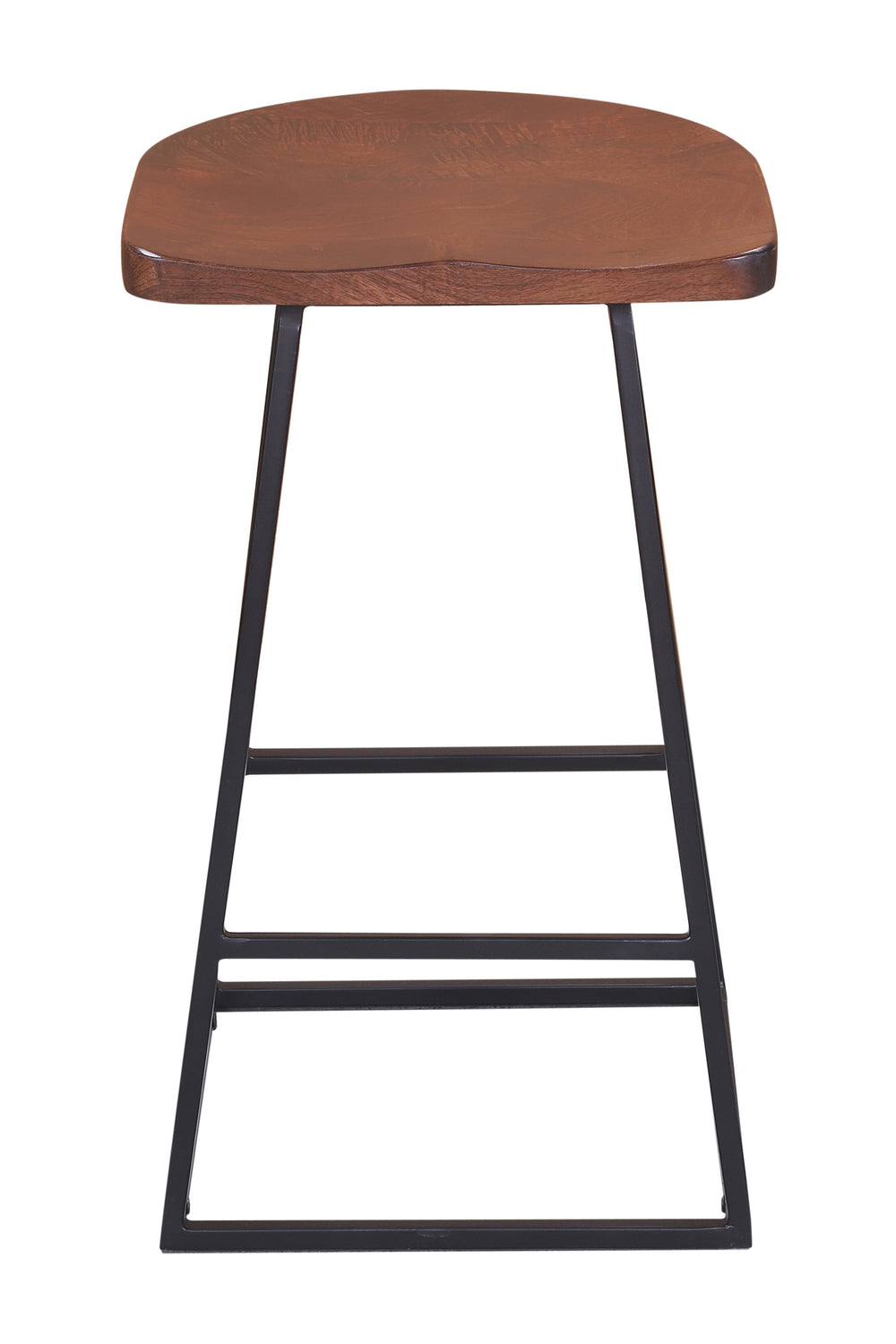 Porter Designs Clement Solid Acacia Wood Bar Stool With Sleek Lines And Comfortable Scooped Seat Brown Wood 07-196-10-2099