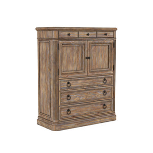 A.R.T. Furniture Architrave New Traditional Door & Drawer Chest - Almond Pine Finish, Cedar-lined Drawers, Adjustable Shelves Brown Material, Pine Solids And Veneer,Metal 277152-2608