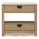 Parker House Escape - Bedroom 2 Drawer Nightstand Glazed Natural Oak Rubberwood Solids / Oak Veneers BESC#51302