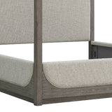 Scott Living Home Griffith California King Canopy Bed Gray with Light Wood Finish P367-BR-K6 Pulaski Furniture