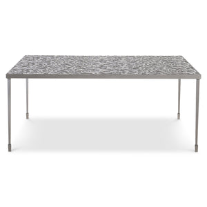 Bernhardt Bernhardt Cornelia Cocktail Table With Glazed Stainless Steel Top, Florentine Acanthus Detail, 44" 331011