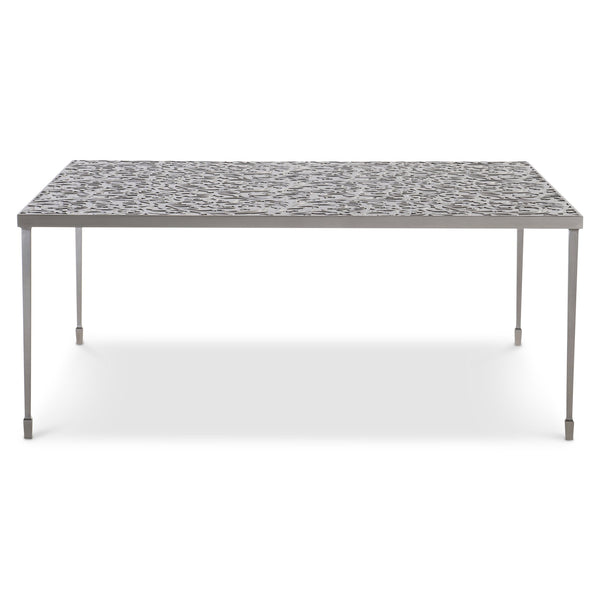 Bernhardt Bernhardt Cornelia Cocktail Table With Glazed Stainless Steel Top, Florentine Acanthus Detail, 44" 331011