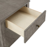 Homelegance By Top-Line Juniper Antique Grey Finish Grey Fiber Cement Table with Self Grey Rubberwood