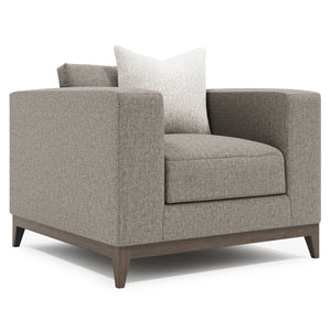 Bernhardt Bernhardt Noel Fabric Chair — Made-To-Order Plush Upholstery, Oversized Track Arms, Tapered Wood Legs, 50% Deposit P7322B