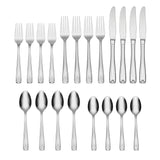 Lenox Oneida Lincoln 20 Piece Everyday Flatware Set, Service for 4 Metallic, STAINLESS METAL T837020A