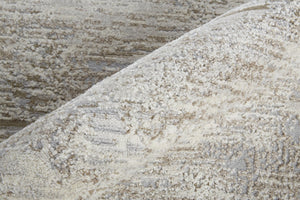 Feizy Rugs Vancouver Abstract Distressed Area Rug - Durable Polypropylene Blend For Contemporary Living Spaces Ivory,Gray,Tan Polypropylene,Polyester Vnr39fhfivygryf00