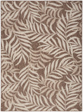 Nourison Garden Oasis GOA01 Machine Made Power-loomed Borderless Design Indoor/Outdoor Tropical Outdoor Rug Mocha, Mocha 100% Polypropylene 99446959140