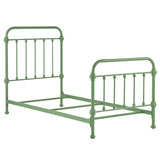 Homelegance By Top-Line Katana Antique Graceful Victorian Iron Metal Bed Green Iron