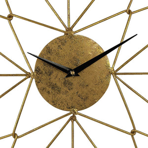 Atlas Angular Wirework Wall Clock - Modern Brass Sculpture for Stylish Home Décor & Accurate Timekeeping CK11001-01