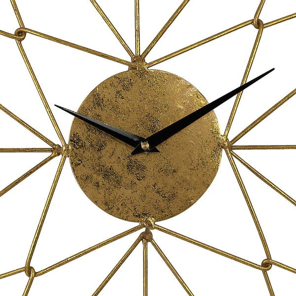 Atlas Angular Wirework Wall Clock - Modern Brass Sculpture for Stylish Home Décor & Accurate Timekeeping CK11001-01