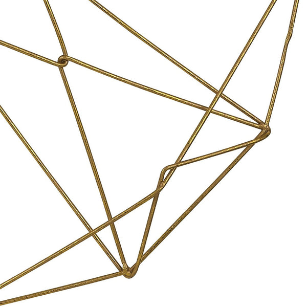 Atlas Angular Wirework Wall Clock - Modern Brass Sculpture for Stylish Home Décor & Accurate Timekeeping CK11001-01