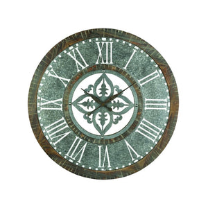 Atlas Greystone Wall Clock - Rustic Industrial Charm with Roman Numerals for Timeless Wall Decor Style CK11004-01