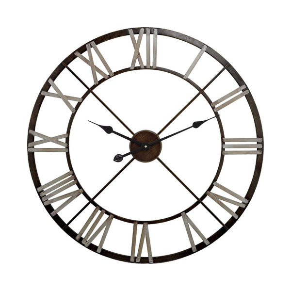 Atlas Open Centre Wall Clock - Elegant Bronze Metal Design with Roman Numerals for Modern Home Decor CK11010-01