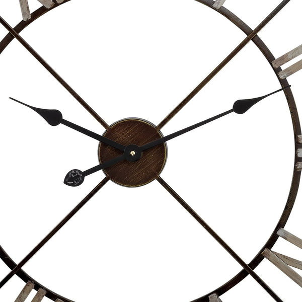 Atlas Open Centre Wall Clock - Elegant Bronze Metal Design with Roman Numerals for Modern Home Decor CK11010-01