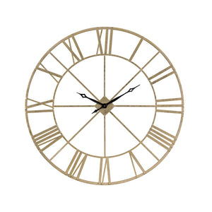 Atlas Pimlico Wall Clock - Elegant Gold Open-Face Timepiece with Roman Numerals for Timeless Home Decor CK11011-01